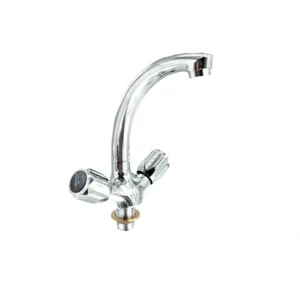 خلاط مطبخ موديل كيداسوس من كيراسوس بمقبضين وفوهة منحنية — كروم