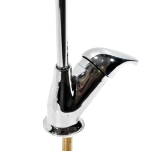 حنفية تركية كلاسيكية متوسطة الحجم – نحاس مطلي بالكروم – أنيقة للمنزل والتجارة