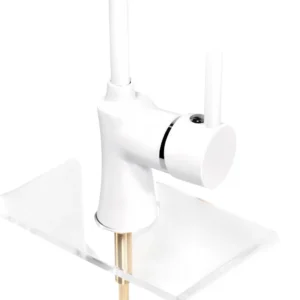 حنفية تركية كبيرة فاخرة من نحاس مطلي باللون الأبيض — تصميم راقٍ للاستخدام المنزلي والتجاري