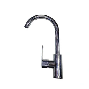 صنبور حوض ريموند بفتحة واحدة وعنق مرتفع بتشطيب كروم