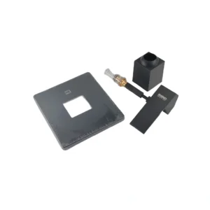 خلاط مغسلة بمقبض واحد من شيند — أسود مطفي بقاعدة مربعة