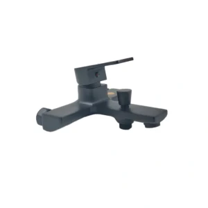 حنفية حمام أوكيانوس بمقبض واحد للتثبيت الجداري — أسود