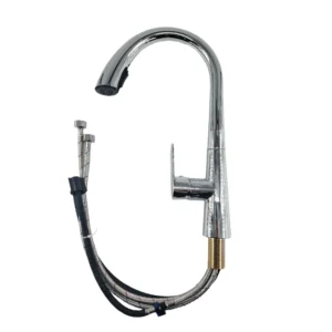 حنفية مطبخ أوكيانوس بعنق مرتفع، تشطيب كروم، للاستخدام اليومي