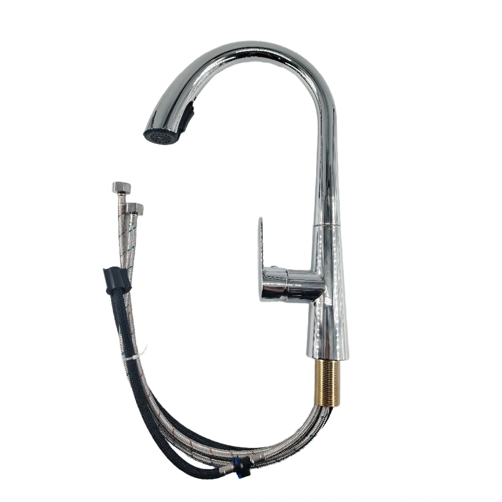 حنفية مطبخ أوكيانوس بعنق مرتفع، تشطيب كروم، للاستخدام اليومي