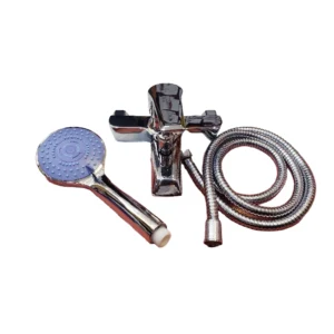 خلاط بانيو "ألورا" مع رأس دش وخرطوم — كروم