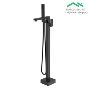 خلاط بانيو أرضي مربع باللون الأسود — هانزا سمارت