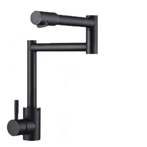 خلاط مغسلة برقبة متحركة — أسود