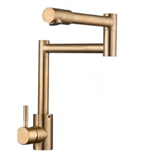 خلاط حوض مطبخ برقبة متحركة - ذهبي