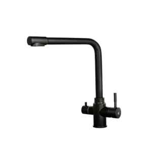 خلاط مغسلة أسود بسحب ومزود بفلتر