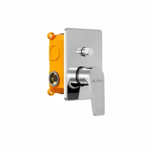 Concealed shower mixer with two outlets, diverter and handle — Kessel (Made in Germany)