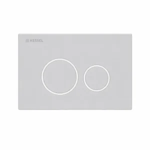 طقم سيفون للتركيب الخفي من كيسيل مع لوحة صرف كروم دائرية — صُنع في ألمانيا