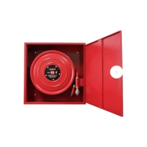 صندوق خرطوم حريق أحمر للتثبيت داخل الجدار — إطار فولاذي متين من وطني