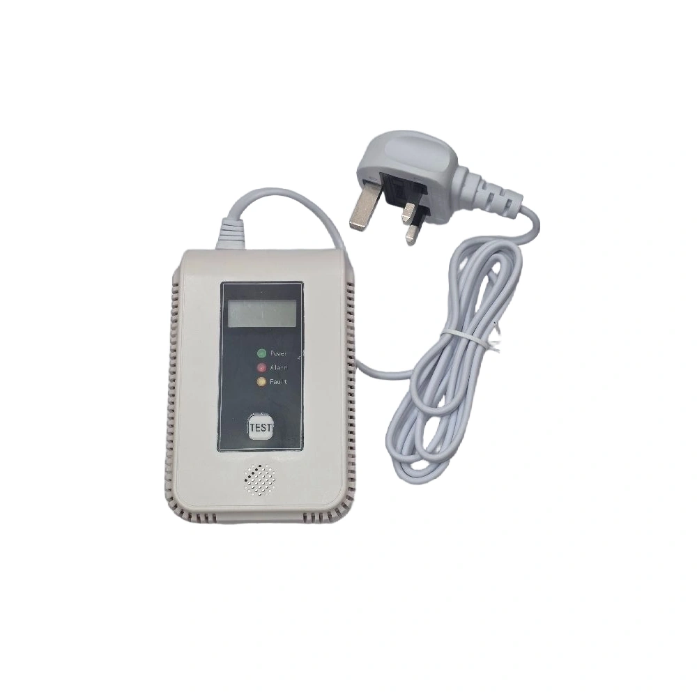 Home gas detector with audible alarm for leak monitoring