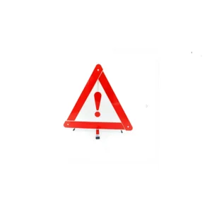 Foldable emergency warning triangle for cars — a reflective sign with fixed mounting