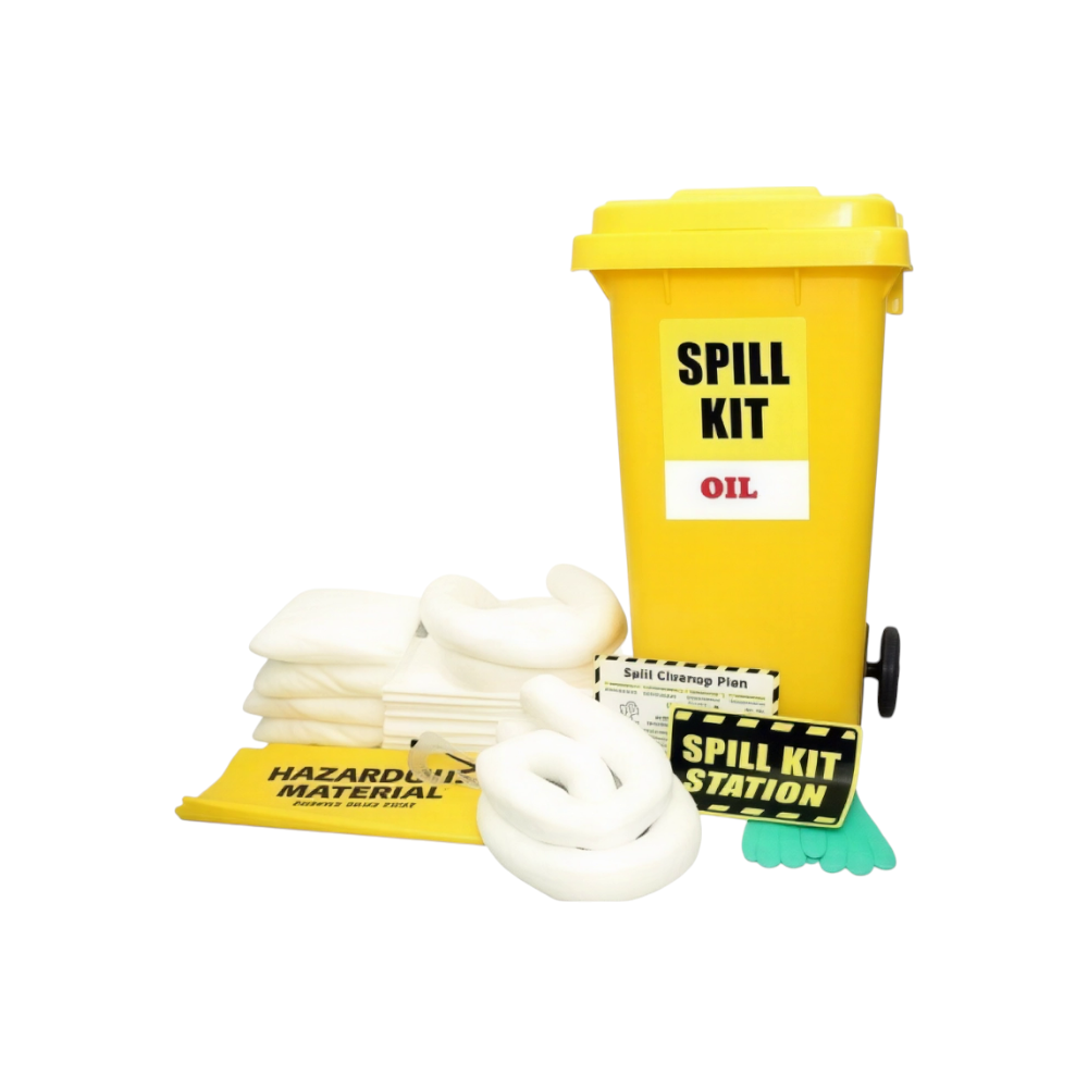 Industrial Chemical Spill Kit — Oil Spill Absorber for Emergencies | Portable Container