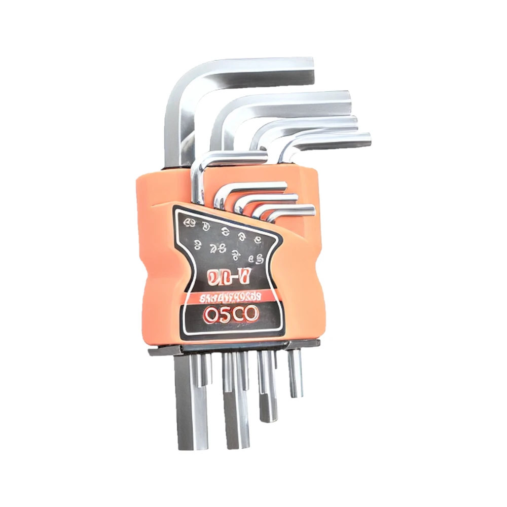 Chrome-plated wrench set with a flat, opening storage case