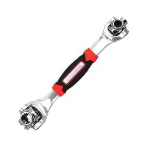 مفتاح متعدد المقاسات مع رؤوس دوارة — أداة يدوية لفك وربط الصواميل بسهولة