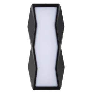 مصباح جداري خارجي للبوابة — أسود، ضوء أصفر 18 واط