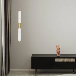 Modern pendant lamp in an olive green color — 18W yellow light