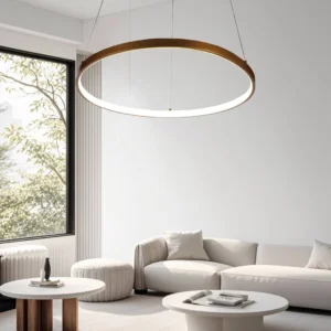 نجف مودرن ذهبي 18 واط — إنارة صفراء، مقاس 40 سم