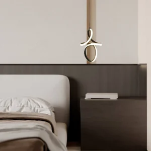 Modern black pendant light with three lights, 18 watts