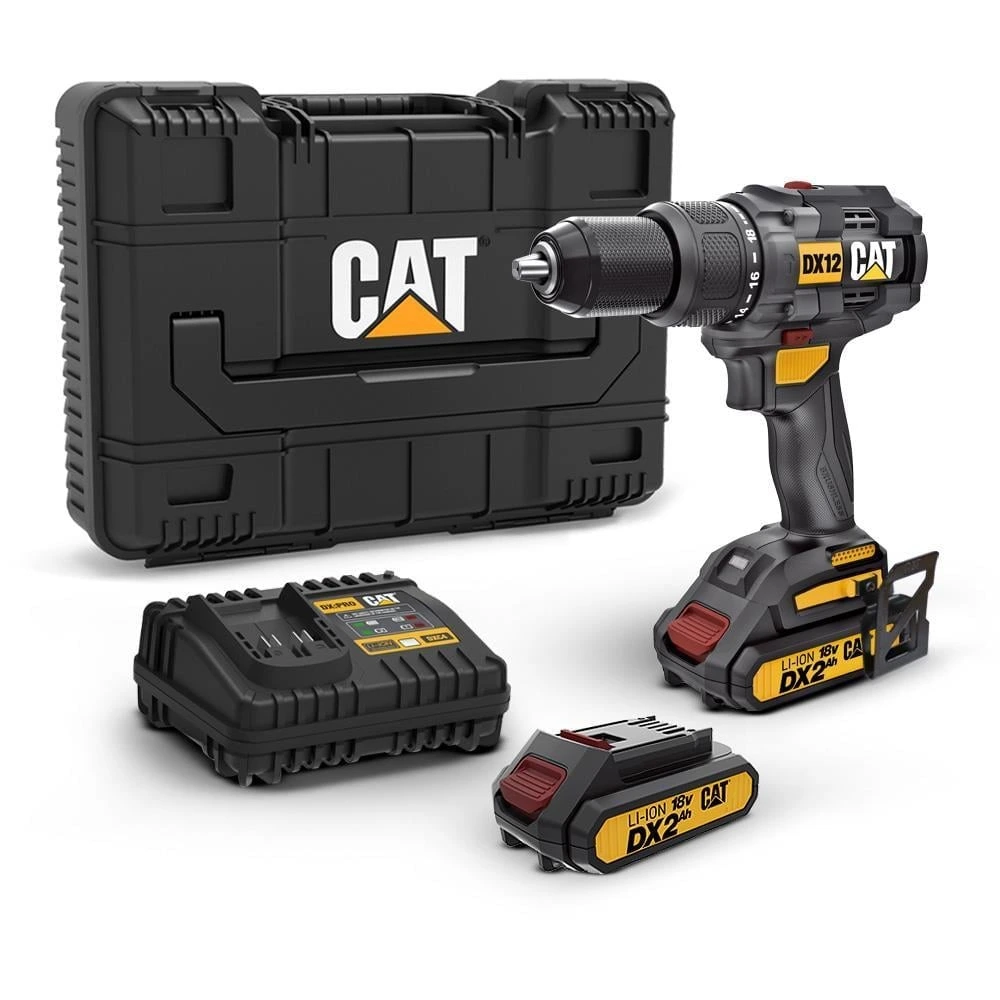 18V Cordless Hammer Drill Kit (Brushless) Model CAT DX12