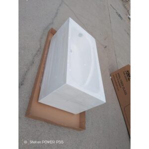 حوض استحمام أكريليكي ثلاثي الجوانب - مقاس 180×120 سم - لون مرجاني