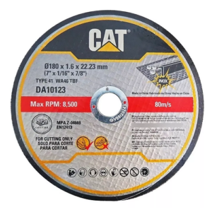 Stainless steel cutting disc 180×1.6 mm - CAT model DA10123