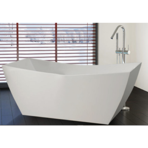 بانيو كلاسيكي قائم بذاته طراز روز — صناعة بحرينية — 180×80 سم — أبيض