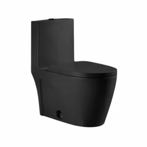 Halfer Black Floor Toilet Seat Model 1862 — 30cm Outlet