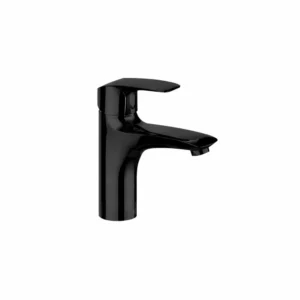 Halfer Modern Washbasin Faucet — Chrome and Black Model 1962001