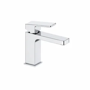 Halfer Modern Square Washbasin Mixer - Chrome (Model 1965001)