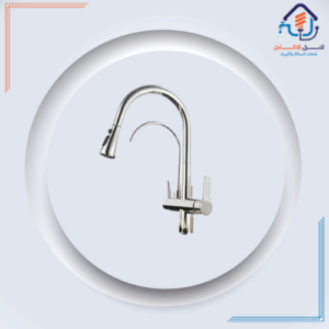 صنبور مغسلة مطبخ 2 في 1 بفلتر مياه مدمج — أسود مطفي