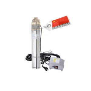 مضخة غاطسة لبئر وأرتوازي 2 حصان، مخرج ماء 1 بوصة، سلك بطول 40 متر ومفتاح تشغيل