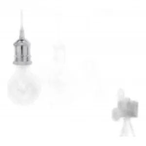 Single iron hook, 2 meters long, with silver holder (fabric wire)