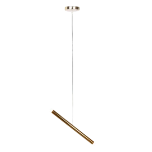 Modern gold chandelier, 2 meters long — 3W yellow light