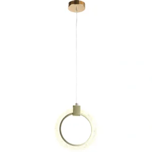 Modern gold chandelier, 2 meters long, with 3 light colors - 9 watts