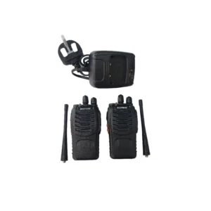 طقم 2 جهاز لاسلكي Baofeng BF-888S – جهاز اتصال UHF احترافي للتنسيق الأمني والميداني – أسود