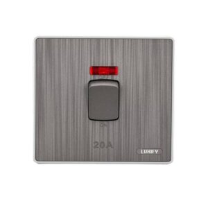 مفتاح سخان كهربائي 20 أمبير من LUXIFY — فضي