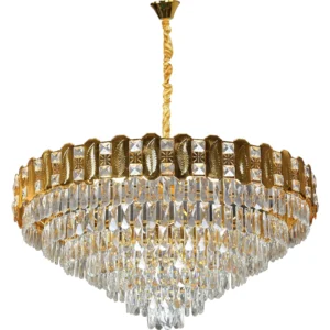 معلق مودرن ذهبي مزود بـ22 مقبس E14 — طول 1000 ملم