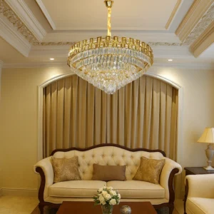 نجف ذهبي مودرن 22 لمبة (E14) — مقاس 1000 ملم