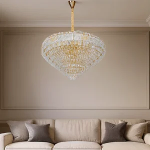 نجفة مودرن ذهبية بعدد 22 مقبس E14