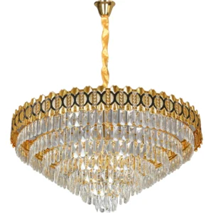 ثريا معلّقة مودرن بلون ذهبي مع 22 مقبس E14