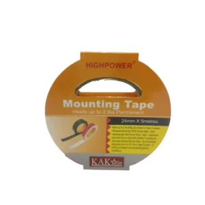 شريط لاصق شفاف مزدوج الوجه بقوة تثبيت دائمة 24 مم × 5 م — HighPower