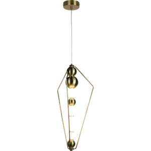 Modern chandelier in olive green - 25W yellow light