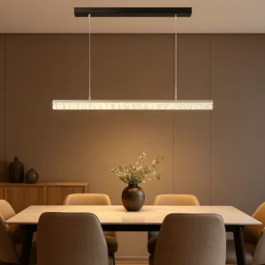 نجف مودرن فضي بثلاثة مصادر إضاءة 25 واط — مقاس 1.2 متر