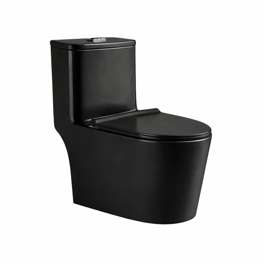 مقعد مرحاض أوروبي أسود من هالفر — مقاس 25 سم