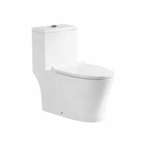 Halfer toilet seat — white, 25 cm drain size