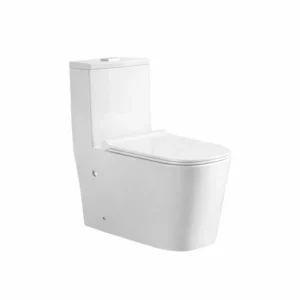 Halfer Western-style floor toilet - 25 cm drain, white