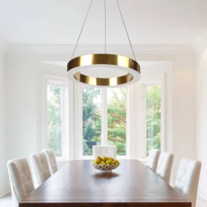 مصباح معلق مودرن بقاعدة واحدة، لون زيتي، إضاءة صفراء 25 واط، قطر 40 سم